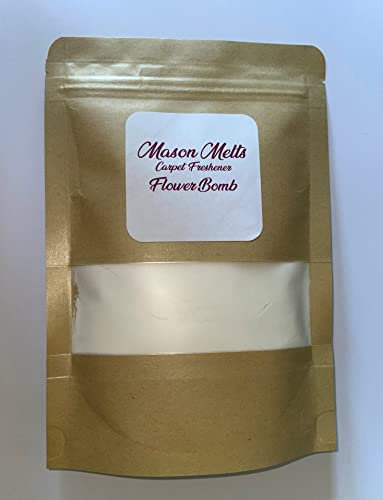 Flower Bomb Carpet Freshener Scented. Shake & Vacuum, Carpet Sprinkle. Carpet dust ~250g. | Vegan Friendly | Cruelty Free | Handmade In UK | Highly Scented