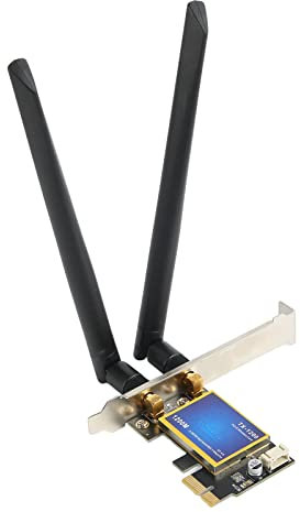 Bewinner Tarjeta WiFi PCIE, Adaptador PCI Express Inalámbrico de Doble Banda, Tarjeta WiFi PCIE Bluetooth 4.0 de 1200 Mbps, Adaptador de Red Inalámbrica de Escritorio Compatible con Windows 7 8 10