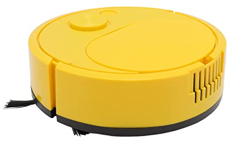 Smart Sweeper Robot, Aspirador Mini Robot de Barrido Inteligente Carga USB Barredora Automática para Piso de Piedra, Baldosas de Cerámica, Manta Suave, Piso de Mármol (Amarillo)