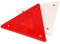 AUTOZOCO Reflector Trasero Rojo Triangular para Remolque (2 uds), Triángulos Reflectantes Rojos para Vehículos, Placa Reflectante Roja en Forma de Triángulo, Reflectante, 15 cm cada lado, 2 unidades