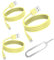 3Pack Apple MFi Certified iPhone Charger 1M,iPhone Lightning to USB A Cable 1 Meters,Fast Charging Cable Lead for iPhone 12 SE 2020 11 Xs Max XR X 8 Plus 7 Plus 6 Plus 5s SE iPad Pro, Yellow
