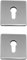 Paire de rosettes trou cylindrique compatible avec trou Yale, embouts trou serrure porte - rosettes vendues par paires (carré, chrome satiné)