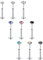 VF VFUN 18G 8mm Chirurgenstahl Gewindelos Nasenstecker Drücken Sie Hinein Nasenpiercing Lippenpiercing Labret Schmuck Monroe Cartilage Tragus Helix Ohrpiercing Medusa Piercing Schmuck