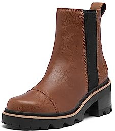 SOREL Joan Now Chelsea-Stiefel für Damen, Velvet Tan, Schwarz, 41.5 EU