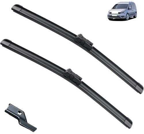 Wischerblätter for vorne und hinten, kompatibel mit VW Caddy 2K 2003–2021, Life Maxi Panel Windows Cutter Windschutzscheiben-Windschutzscheibenbürsten 2013 (Color : Front, Size : LHD)