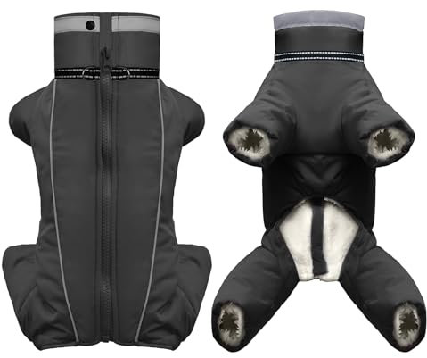 Hundejacke Hundemantel Wasserdicht Fleece gefüttert Warme Winterjacke Hunde Bekleidung für Winter Herbst Kleiner Hund