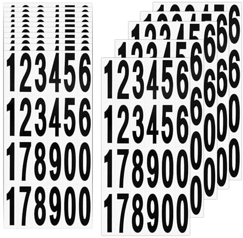 15 Sheets Self-Adhesive Vinyl Letters Numbers Kit,Waterproof Mailbox Numbers 0-9 Self Adhesive Sticker for Mailbox, Signs, Window, Door, Cars, Trucks, Home, Business, Address Number