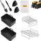 Taodyans Silicone Air Fryer Liner, Dual Air Fryer Accessories, 9pcs for Ninja AF300UK AF400UK Tower T17088, Air Fryer Racks & Paper Lining & Food Tong & Oil Brush & Silicone Gloves (Set of 9)