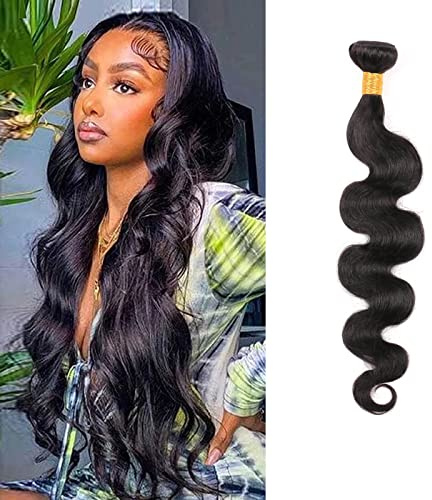 Brazilian Hair Body Wave 1 Bundle Weave Unprocessed Human Hair Weft no Tangle Shedding Total 100g Natural Color 16 Inch