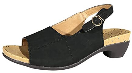 HAOLEI Günstig Sandalen Damen Elegante Schöne Leichte Weiche Sohle Plus Größe Kreuz Schnalle Runde Zehe Steigung Ferse Komfort Sale Angebote Sandaletten Leichte Bequeme Sommer Pantolettens Lässige