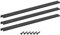 sourcing map Cabinet Finger Edge Pull, 3pcs 500mm/19.69 Aluminum Alloy Back Mount Hidden Cabinet Pulls Concealed Handle for Home Kitchen Drawer Cabinet, Black