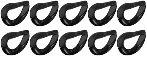 METALLIXITY 100 Stück 23 x 17mm Acryl-Kettenglieder für Geldbörse schwarz | Acryl Kunststoff Oval Verbindungsringe, Quick Link-Anschlüsse, Brillen, DIY, Acryl Verbindungsringe