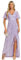 Ever-Pretty Women's Maxi Evening Dresses Sequin Embroidered Double V Prom Dress with Ruffles Sleeve Bridesmaid High-Low Dress Lavender 8UK