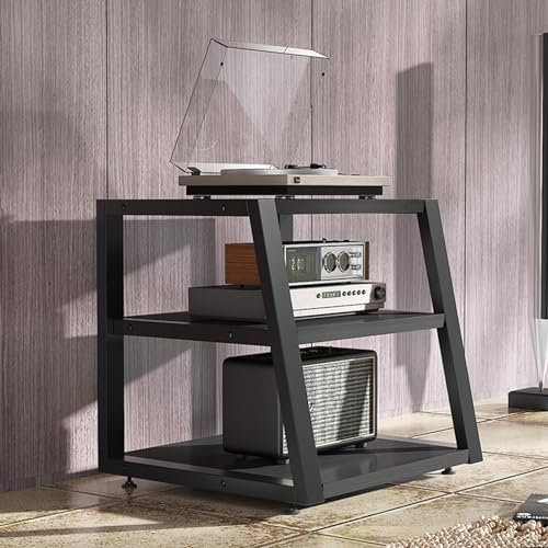 Stereokabinett Eck-Audio-Rack-Schrank für Heimkino, Mehrschichtige Küche Organizer / Record Cabinet für Büro Schlafzimmer Konferenzräume, Multifunktionale Medienaufbewahrungsständer(Color:Style B,Size
