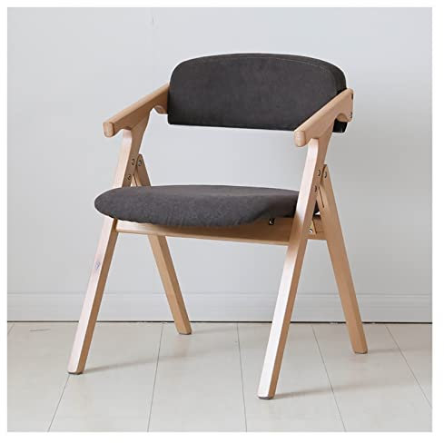 Klappbare Holzstühle mit gepolsterten Sitzen, klappbare Esszimmerstühle, abnehmbarer Bezug, gepolstert, stapelbar, Holz, einzelner bequemer Stuhl für Zuhause, Büro, Hochzeit (Farbe