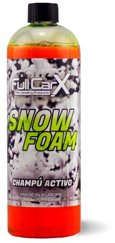 FULLCARX Snow Foam 750ml Shampoing Voiture Snow Foam PH Neutre, Super Concentré, Haut Pouvoir Moussant avec Canon à Mousse, Savon Nettoyant Lavage, Produit Nettoyage Extérieur Detailing Professionnel