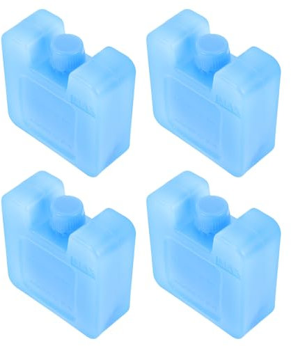 4pcs Cooler Ice Packs Ice Crystal Boxes Empty Reusable Freezer Packs Long-Lasting Cooler Ice Blocks Cool Packs for Lunch Boxes Camping Picnic Air Conditioner Fan Shipping Fishing