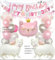 Regendeko Happy Birthday Rosa Katzen Geburtstagsdeko Tier Kindergeburtstag Geburtstag MädchenDeko Luftballon Girlande Konfetti Luftballons Party Deko