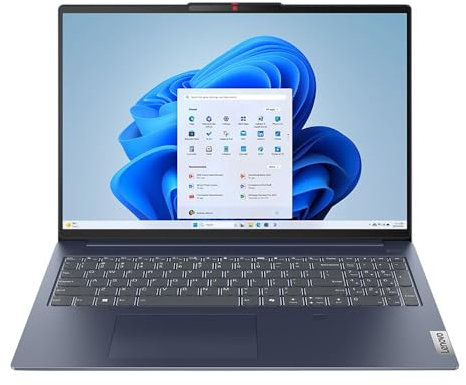 Lenovo Ordinateur portable IdeaPad Slim 5 16AHP9 16 - Abyss Blue - Processeur AMD Ryzen 5 8645HS 4,3 GHz ; 16 Go LPDDR5x-6400 RAM ; SSD M.2 1 To, carte graphique Radeon 760M, Windows 11 Home,