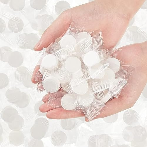 Coin Tissues | Compressed Towels | Camping Wipes | Toilet Paper Tablets | 50 Bulk Pack | For Home, Beauty and Outdoors | Larger, Stronger, Softer & Odor Free | Includes FREE Carrying Case (50 Pieces)