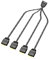 Vdaxvme RGB LED Streifen Splitter Kabel 1 zu 4 Anschlüsse ARGB LED Stecker 3Pin 5V Draht Verlängerungskabel Y Splitter