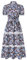 GRACE KARIN Summer Dresses for Women Elegant Short Sleeves Floral Dress V Neck A Line Flowy Beach Sundress Blue Floral-Black