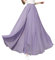 Jupe Longue Femme Élégante Taille Haute A-Ligne Casual Été Boho Danse Fête Plage Maxi Jupe Smoke Purple