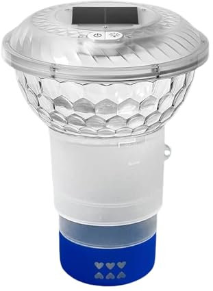 Solarpool Chlor Floater Mit Farbenfrohen Lichtern Schwimmbad Chlor Tablette Automatischer Spender Dauer