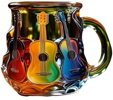 MagiDeal Tasse à café en forme de guitare, multifonctionnelle, unique, décoration d'intérieur, en résine, pour chambre à coucher, bureau, homme, femme, Style B