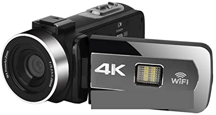 Macchina fotografica digitale, Fotocamera digitale 48MP 4K for fotografia Vlog Video Videocamera digitale Live Stream Webcam Videocamera con messa a fuoco automatica(64G SD Card)