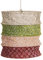 Lokta Lampenschirm Patchwork weiß/grün