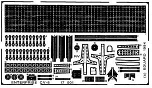 Eduard Accessories 17001 Modellbauzubehör Flugzeugträger USS Enterprise CV6 für Tamiya Bausatz 77514