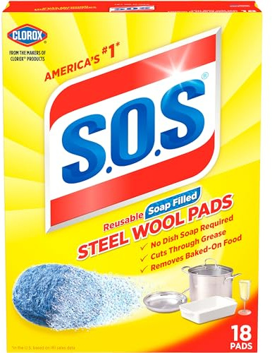 S.O.S Sapone in lana d'acciaio, 18 pezzi