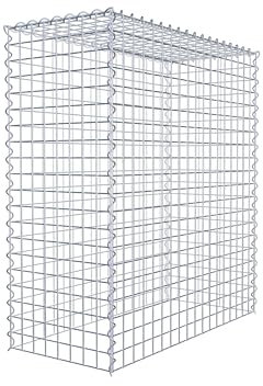 GABIONA Panier de Pierre Gabion carré, Mailles 5 x 5 cm, Profondeur 40 cm, la Culture Panier Type 3, Spirale Fermeture, galvanisé 100 x 90 x 40 cm