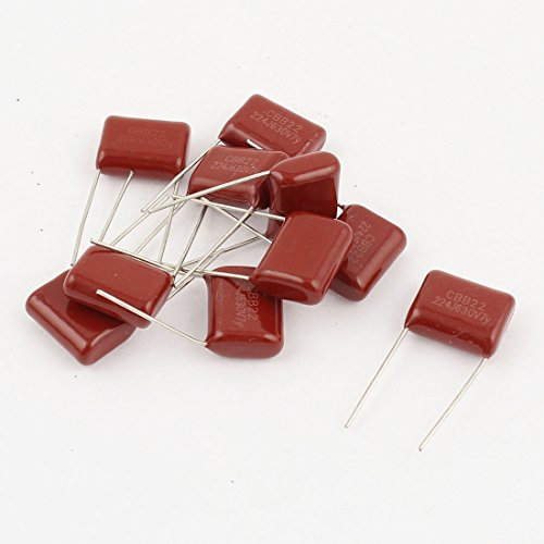 sourcing map 10pcs 224J 630V 0.22uF Composants électroniques condensateurs à film polyester métallisé