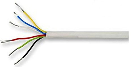 electrosmart White 6 Core Burglar/Intruder Alarm Cable (10m)
