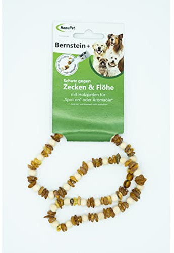 Bernsteinkette Zecken- und Flohhalsband für Hunde - XL
