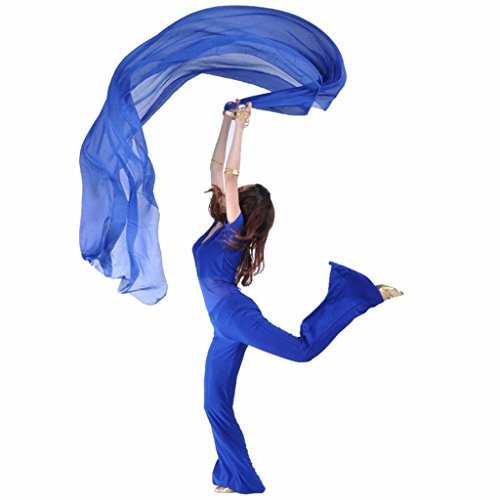 Best Dance Damen Chiffon-Schal, großer Schleier, goldfarbener Rand Gr. Einheitsgröße, dunkelblau