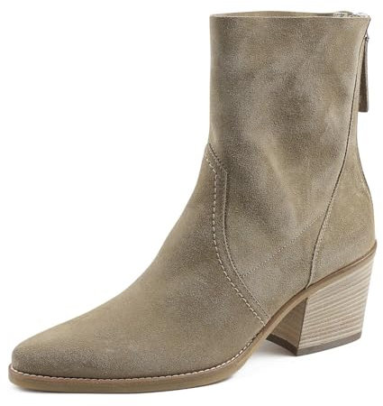 Paul Green Damen Stiefelette, Frauen Ankle Boots,uebergangsschuhe,uebergangsstiefel,knöchelhoch,reißverschluss,Stiefel,Beige (Grain),40.5 EU / 7 UK