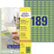AVERY Zweckform L6049-20 Grüne Etiketten (3.780 Aufkleber, 25,4x10mm auf A4, wieder rückstandsfrei ablösbar, selbstklebende Farbetiketten, Papier matt, bedruckbare, farbige Klebeetiketten) 20 Blatt