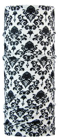 P.A.C. Original Prioree Black-White Multifunktionstuch - nahtloses Mikrofaser Schlauchtuch, Halstuch, Schal, Kopftuch, Unisex, 10 Anwendungsmöglichkeiten