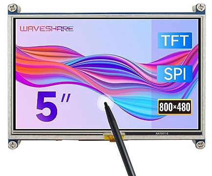 Waveshare Raspberry Pi LCD Display Module 5inch 800 * 480 TFT Resistive Touch Screen Panel HDMI Interface for Any Model of Rapsberry pi(Pi 2) A/A+/B/B+/2 B/3B