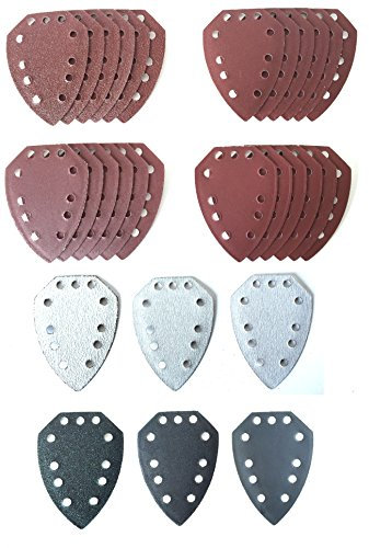 Set di carta vetrata, 30 pezzi, adatto per smerigliatrice manuale PARKSIDE PAHS 12 A1