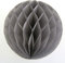 10 Wabenbälle 30cm Set ( hell silber / grau 012H ) // Waben Ball Honeycomb Papier Hänge Deko Laternen Dekoration Bälle Pompons PomPom Party Hochzeit Raumdeko