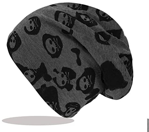 Gloop Unisex Slouch Klassische Beanie Mütze Unifarben mit Stern o Anker Herbst Winter Frühling Cap Hut