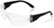 PRO FIT Schutzbrille Light – Arbeitsbrille mit klarer Scheibe & Seitenschutz, Beschlagfreie Sicherheitsbrille, Rahmenlos & Leicht, UV-Schutz - Schwarz