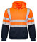 shelikes Mens Hi Vis Hoodies 2 Tone Sweatshirt Workwer Tops Pull Over Security Hoody Top