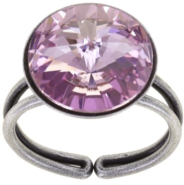 Konplott: Ring Rivoli, klassischer runder Solitär-Ring, für Damen/Frauen