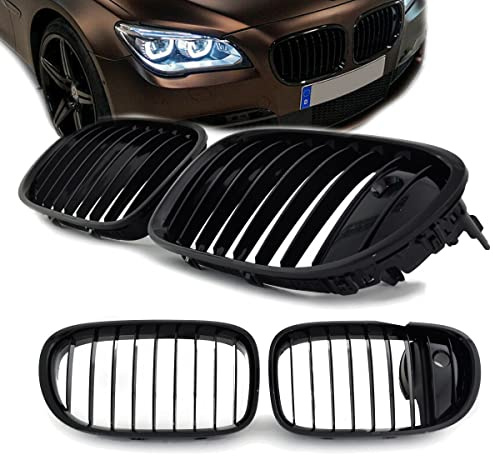 DM Autoteile Satz Sport-Performance Kühlergrill schwarz glänzend passt für 7er F01 F02 Bj 08-15