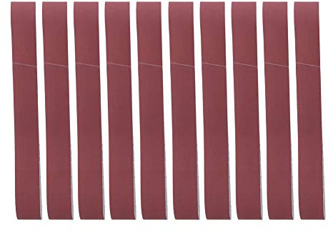 Hyuduo 10pcs Alumina Sanding Belts 740x40mm for Woodworking & Furniture Sanding 60 Grit Abrasive Grinding and Polishing Bands for Belt Sander